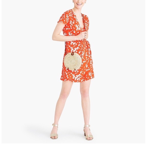 J. Crew Factory Dresses Jcrew Floral Wrap Dress Poshmark